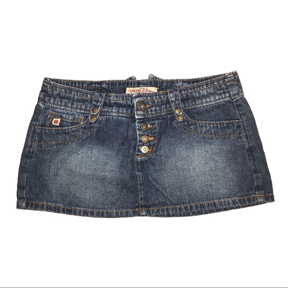 paris blues denim mini skirt